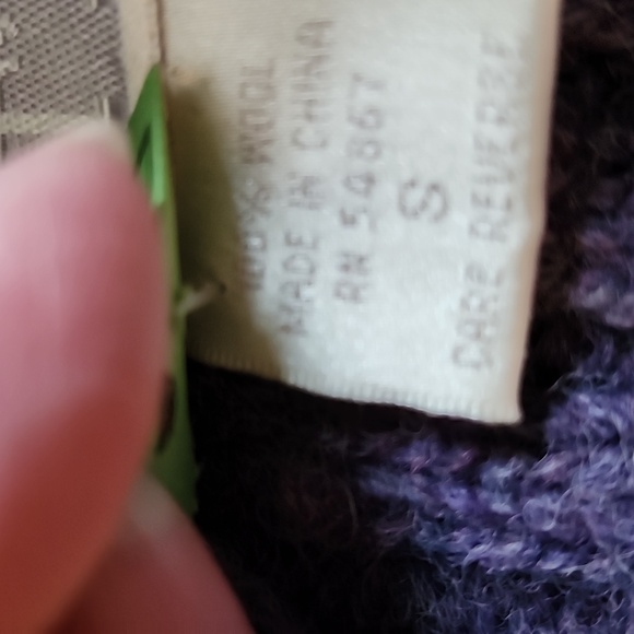 MODA INT'L (Victoria's Secret) Wool Cable Knit, Purple Sweater, Small, $50 - Picture 6 of 14